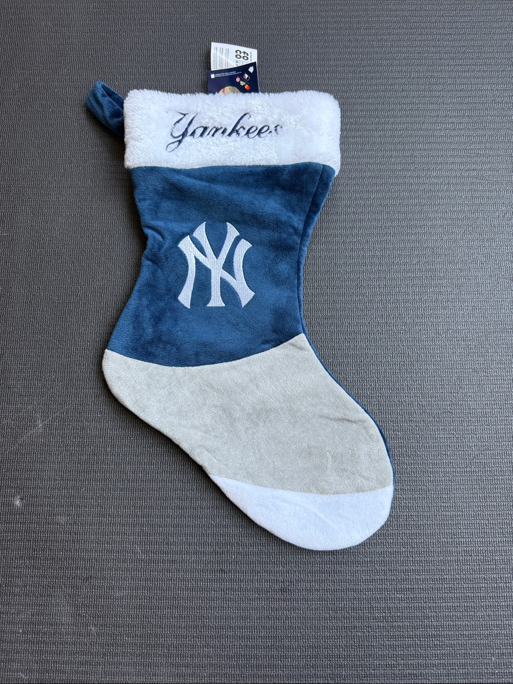 Navy & White Team Logo Holiday Stocking